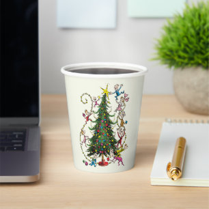 Gobelets En Papier Grinch Classique Sapin de Noël