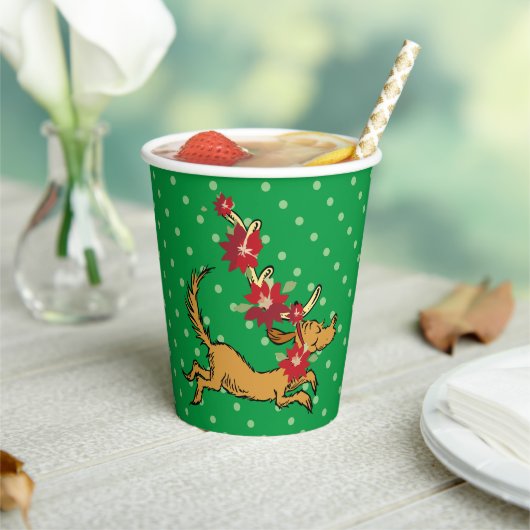 Gobelets En Papier Grinch | Max Pointsettia de Noël (Insitu)