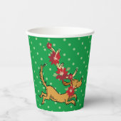 Gobelets En Papier Grinch | Max Pointsettia de Noël (Recto)