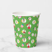 Gobelets En Papier Grinch | Motif de points de Noël (Verso)