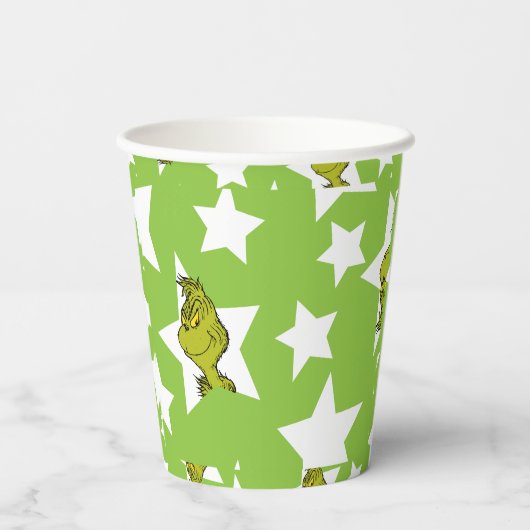 Gobelets En Papier Grinch Peeking Star Pattern (Verso)