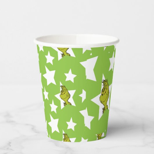 Gobelets En Papier Grinch Peeking Star Pattern (Gauche)