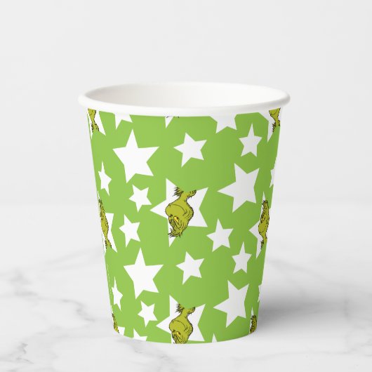 Gobelets En Papier Grinch Peeking Star Pattern (Recto)