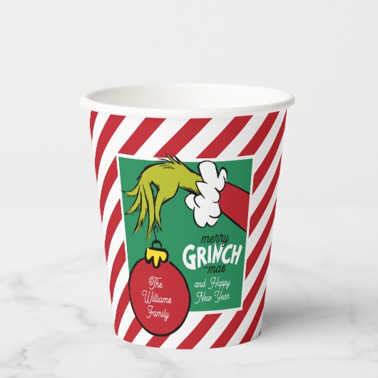 Gobelets En Papier Grinch | Personalized Ornament (Recto)