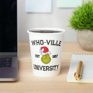 Gobelets En Papier Grinch   Who-ville Université depuis 1957
