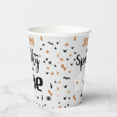 Gobelets En Papier Gris Éffrayant un Halloween 1er anniversaire (Droite)
