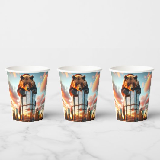 Gobelets En Papier Grizzly Bear (Multi)