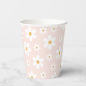 Gobelets En Papier Groovy Rétro Daisy Rose (Verso)
