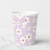 Gobelets En Papier Groovy Retro Daisy Violet (Droite)