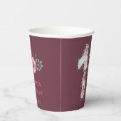 Gobelets En Papier Gros 10e anniversaire fille photo Collage Fleur ro (Droite)