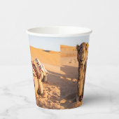 Gobelets En Papier Gros plan sur Camel dans le désert d'Oman (Gauche)