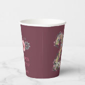 Gobelets En Papier Grosse 21e anniversaire Pink Flower Photo Collage  (Droite)