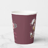 Gobelets En Papier Grosse 30e anniversaire Pink Flower Photo Collage  (Droite)