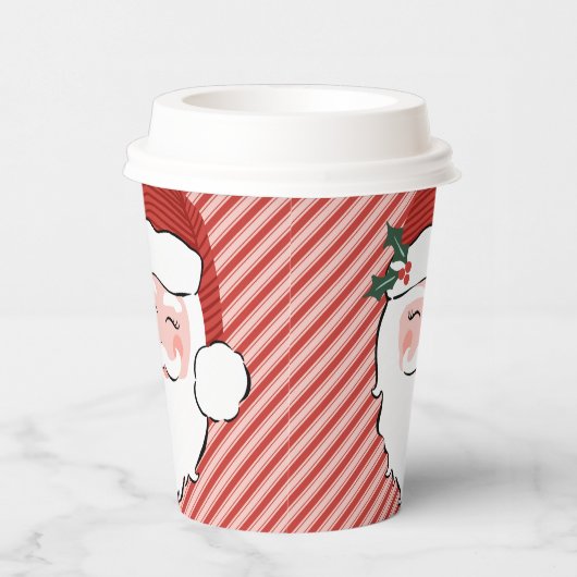 Gobelets En Papier Grosses tasses de papier de Noël visage Père Noël (Droite)