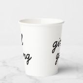 Gobelets En Papier groupe de filles mignon script féministe moderne p (Gauche)