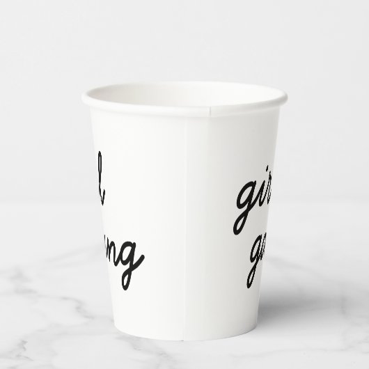 Gobelets En Papier groupe de filles mignon script féministe moderne p (Droite)