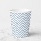 Gobelets En Papier Grunge bleu clair texturé Chevron (Verso)
