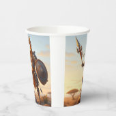 Gobelets En Papier Guerrier de girafe (Gauche)