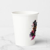 Gobelets En Papier Guerrier équitation cheval en aquarelle (Droite)