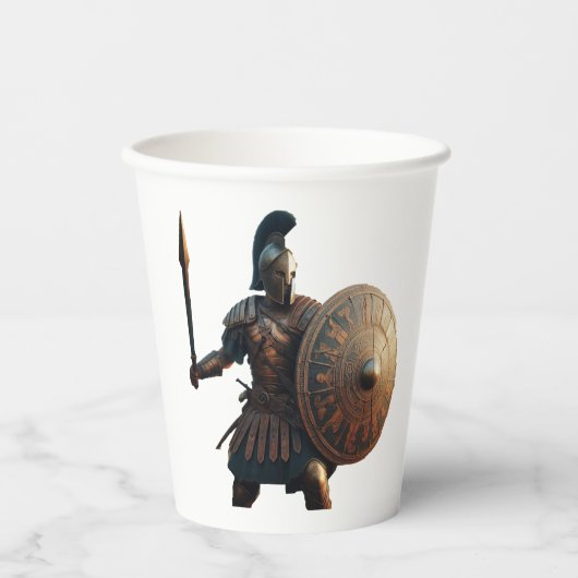 Gobelets En Papier Guerrier grec (Recto)