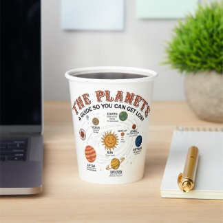 Gobelets En Papier Guide drôle du système solaire pour que vous puiss