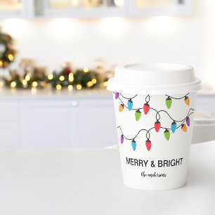 Gobelets En Papier Guirlandes de Noël festives personnalisées