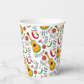 Gobelets En Papier Guitares Motifs d'art populaire mexicain (Verso)