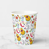 Gobelets En Papier Guitares Motifs d'art populaire mexicain (Gauche)