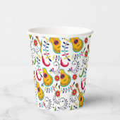 Gobelets En Papier Guitares Motifs d'art populaire mexicain (Droite)