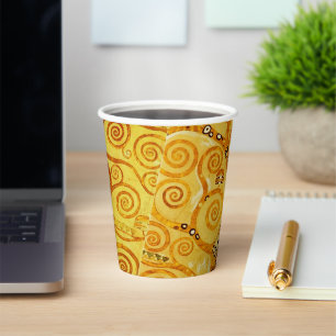 Gobelets En Papier Gustav Klimt Arbre de Vie : Symboliste Art Nouveau
