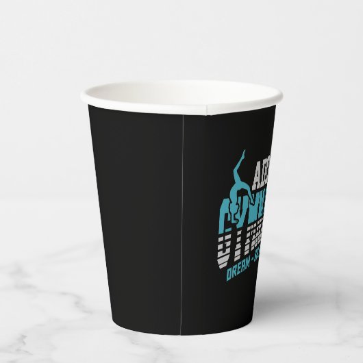 Gobelets En Papier Gymnaste AJOUTER LE NOM Gymnastique Équipe Backben (Droite)