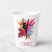 Gobelets En Papier Gymnastique Colorful Poudre Explosion Félicitation (Verso)