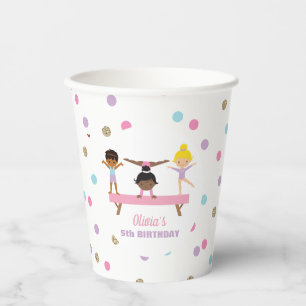 Gobelets En Papier Gymnastique pastel anniversaire