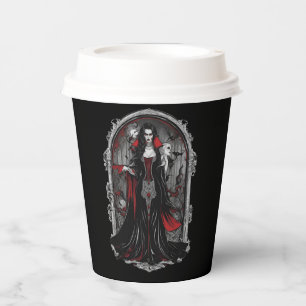 Gobelets En Papier Halloween 4 vampire, amusant, monstre effrayant, h