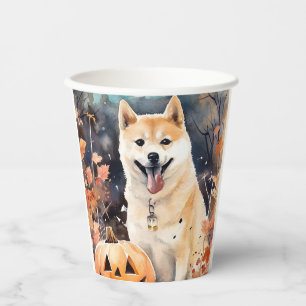 Gobelets En Papier Halloween Akita Avec Peur Citrouille
