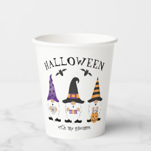 Gobelets En Papier Halloween Avec Mes Gnomes Violet Orange