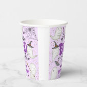 Gobelets En Papier Halloween Baby shower Girl Purple Little Boo Ghost (Droite)