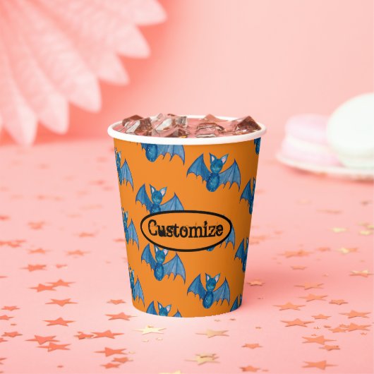 Gobelets En Papier Halloween Batty Motif Paper Cup (Insitu)