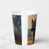 Gobelets En Papier Halloween berger allemand effroi (Droite)