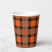 Gobelets En Papier Halloween Black Orange Plaid Boo ! (Droite)