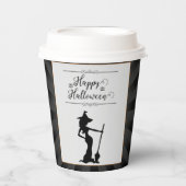 Gobelets En Papier Halloween Black Starburst Witch (Recto)