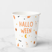 Gobelets En Papier Halloween blanc et noir (Verso)