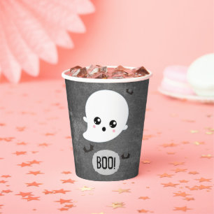 Gobelets En Papier Halloween Boo Kawaii Ghost