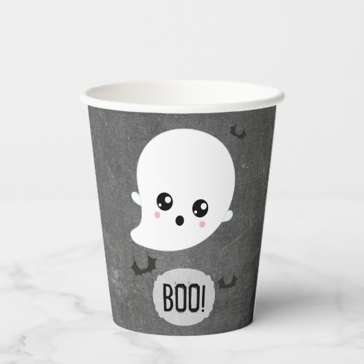Gobelets En Papier Halloween Boo Kawaii Ghost (Verso)