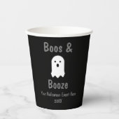 Gobelets En Papier Halloween Boos et Booze (Recto)