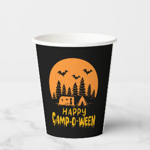 Gobelets En Papier Halloween Camping - Happy Camp-O-Ween