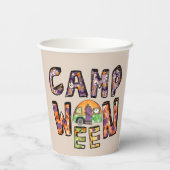 Gobelets En Papier Halloween Camping | Jeu de mots (Verso)