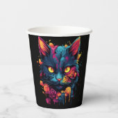 Gobelets En Papier Halloween/Cat/Sorcière/Assistant (Verso)