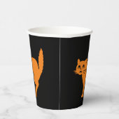 Gobelets En Papier Halloween chat noir orange éffrayant tasses de pap (Droite)