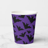 Gobelets En Papier Halloween chauves-souris violet cool éffrayant mot (Verso)